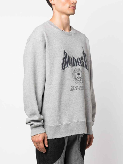 Shop Ambush Logo Cotton Sweatshirt In Gris