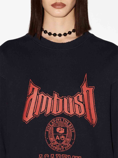 Shop Ambush Logo Cotton Sweatshirt In Azul