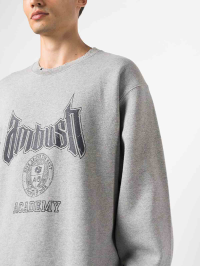 Shop Ambush Logo Cotton Sweatshirt In Gris