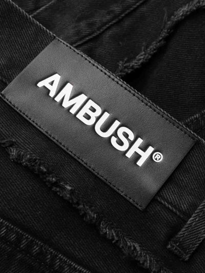 Shop Ambush High Waisted Denim Jeans In Negro