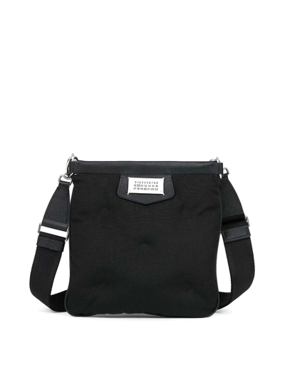 Shop Maison Margiela Glam Slam Sport Flat Messenger Bag In Black