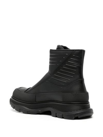 Alexander Mcqueen Tread Slick Motorcycle Boot In Black