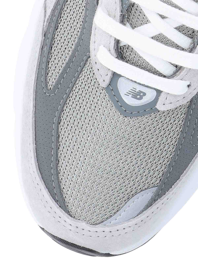 New Balance Grey Low Top Sneakers With Logo Detail In Suede And Tech Fabric Man In Grey
