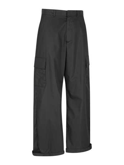 Shop Off-white Wide Trousers In Negro