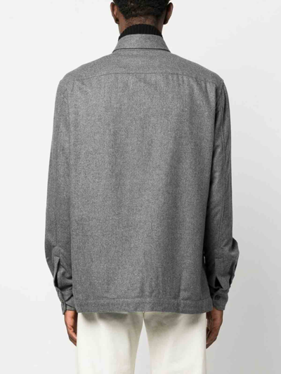 Shop Boglioli Saharan Wool Shirt In Grey