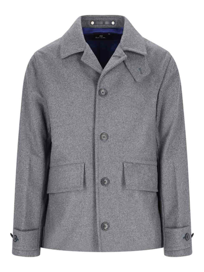 Shop Paul Smith Wool And Cashmere Jacket In Grey