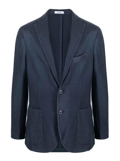 Shop Boglioli Single-breasted Cashmere Jacket In Blue