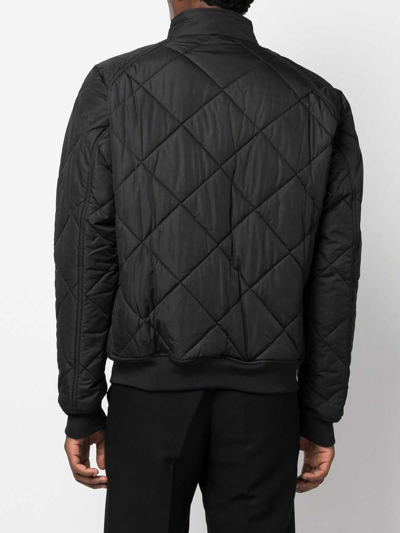 Shop Barbour Merchant Quilted Bomber Jacket In Black
