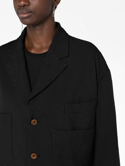 Shop Comme Des Garçons Single-breasted Wool Jacket In Black