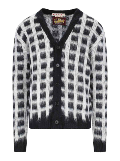 Shop Marni Blend Cardigan In Black