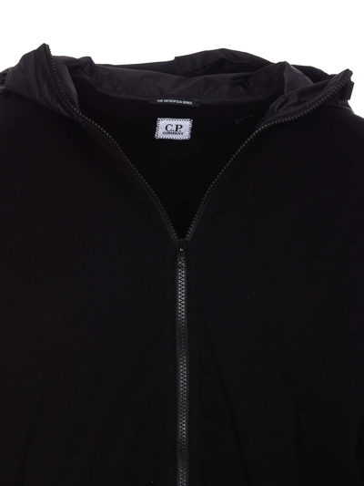 Shop C.p. Company Metropolis Series Zip Hoodie In Negro