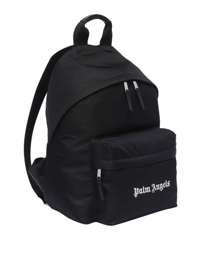 Shop Palm Angels Logo Backpack In Black