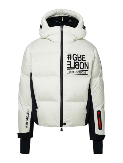 Moncler 'pramint' White Technical Nylon Down Jacket In White