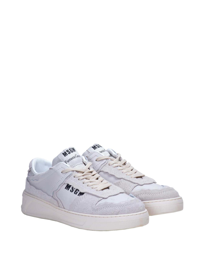 Msgm Fantastic Green Trainer In White