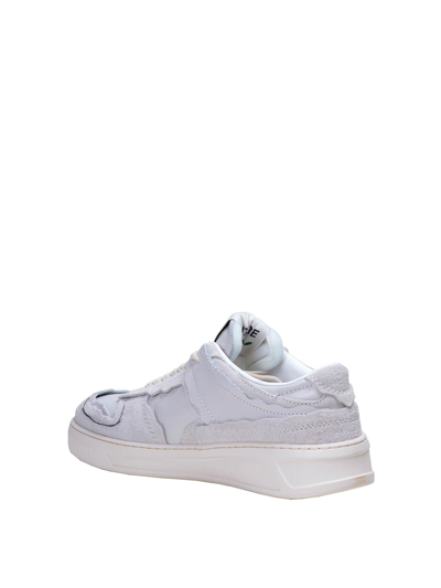 Shop Msgm Fantastic Green Trainer In White