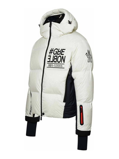 Moncler 'pramint' White Technical Nylon Down Jacket In White