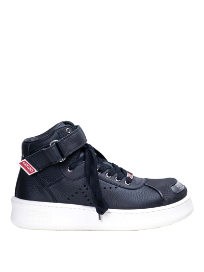 Shop Kenzo Hoops High Top Sneakers In Black