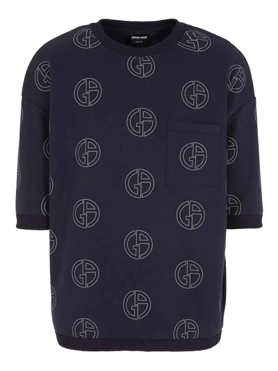 Shop Giorgio Armani Sweatshirt In Negro