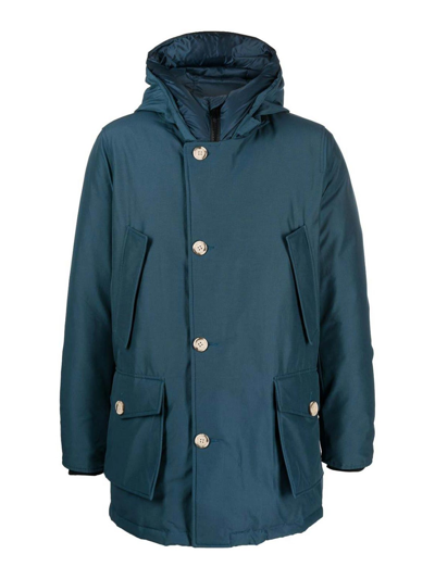 Shop Woolrich Blue Feather Parka