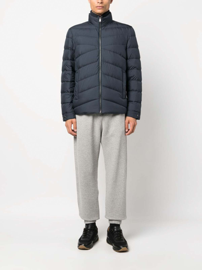 Woolrich High-neck Padded Jacket In Blue