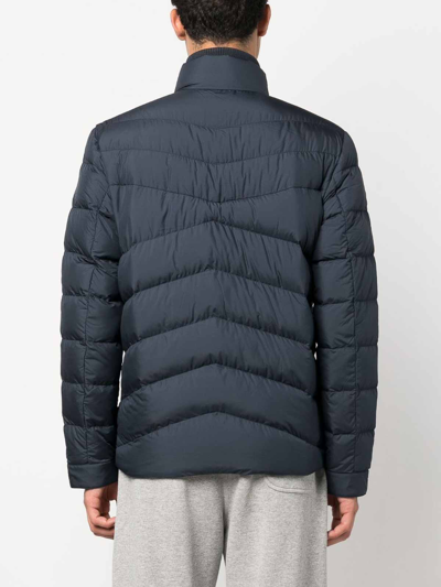Woolrich High-neck Padded Jacket In Blue