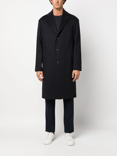 Shop Lardini Single-breasted Coat In Black