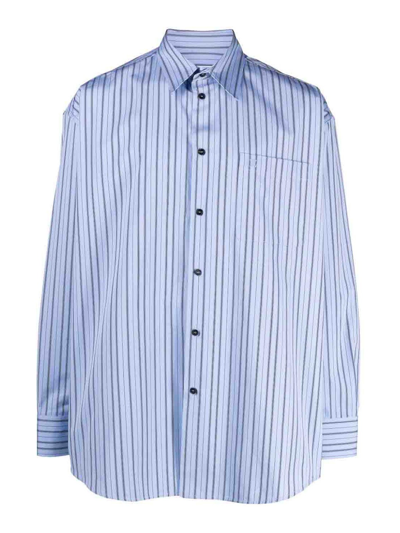 Shop Off-white Light Blue Striped Shirt