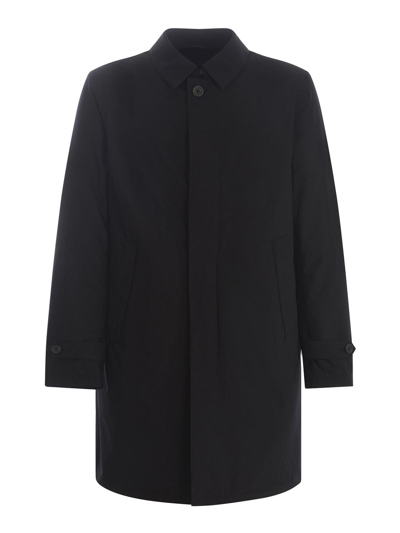 Shop Herno Long Jacket  In Nylon In Black
