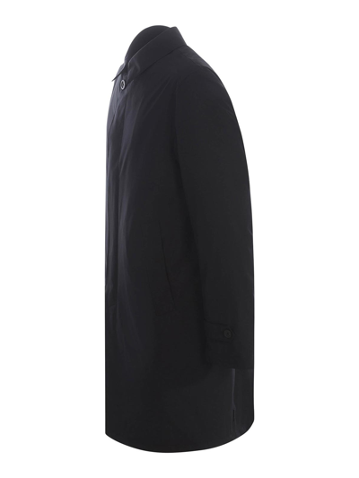 Shop Herno Long Jacket  In Nylon In Black