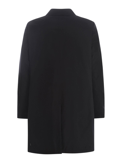 Shop Herno Long Jacket  In Nylon In Black