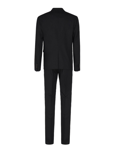 Dsquared2 Single-breasted Wool-blend Suit In Negro