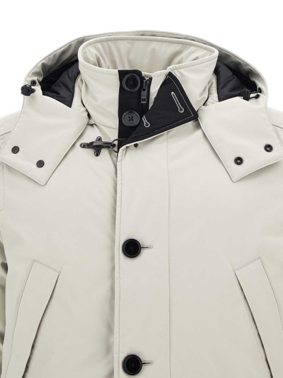 Fay Caban Piuma Kapuzenjacke In White