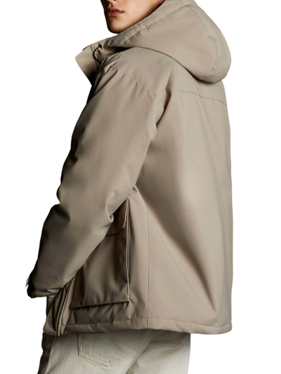 Fay Hooded Long-sleeved Casual Jacket In Beige