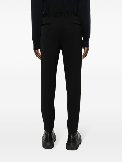 Dolce & Gabbana Slim Fit Cotton Trousers With Back Pockets In Black