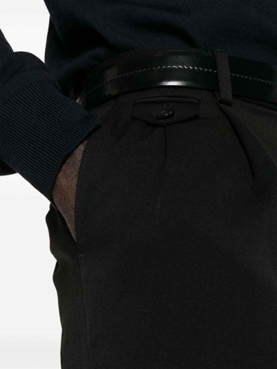 Dolce & Gabbana Slim Fit Cotton Trousers With Back Pockets In Black