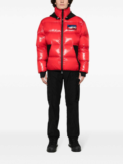 Shop Moncler `marcassin` Padded Jacket In Red