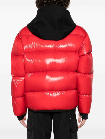 Shop Moncler `marcassin` Padded Jacket In Red