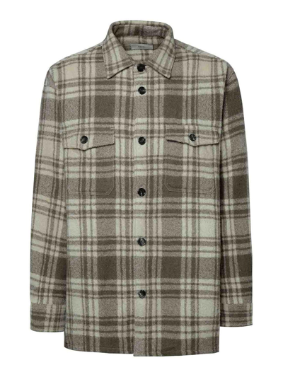 Ami Alexandre Mattiussi Two-tone Wool Shirt In Multicolour