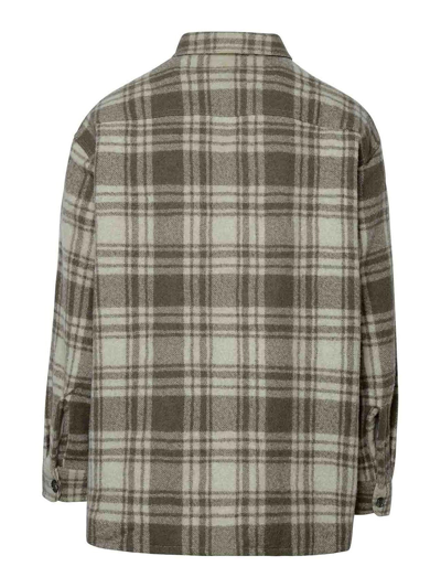 Ami Alexandre Mattiussi Two-tone Wool Shirt In Multicolour