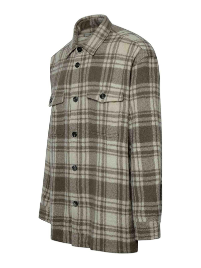 Ami Alexandre Mattiussi Two-tone Wool Shirt In Multicolour