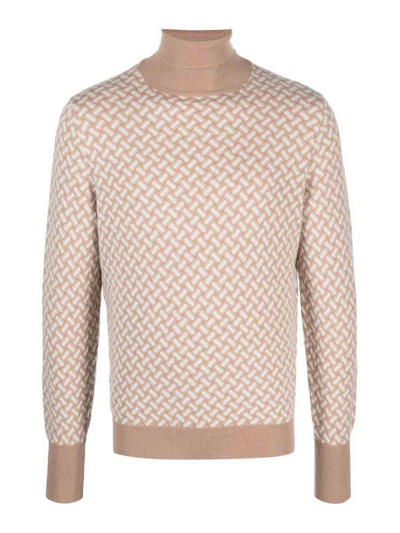 Shop Drumohr `biscottino` Turtle-neck Sweater In Multicolour