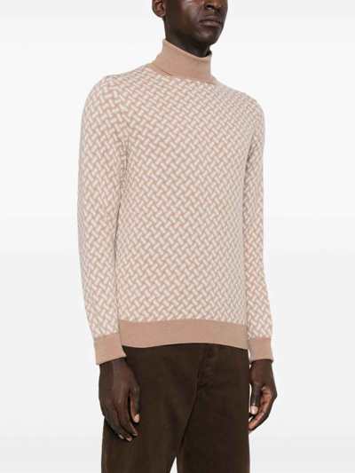 Shop Drumohr `biscottino` Turtle-neck Sweater In Multicolour