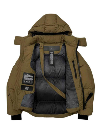 Shop Jg1 Padded Jacket With Hood In Brown