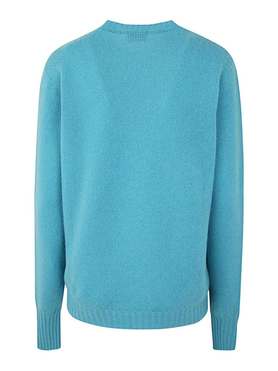 Shop Drumohr Long Sleeve Crew Neck Sweater In Azul