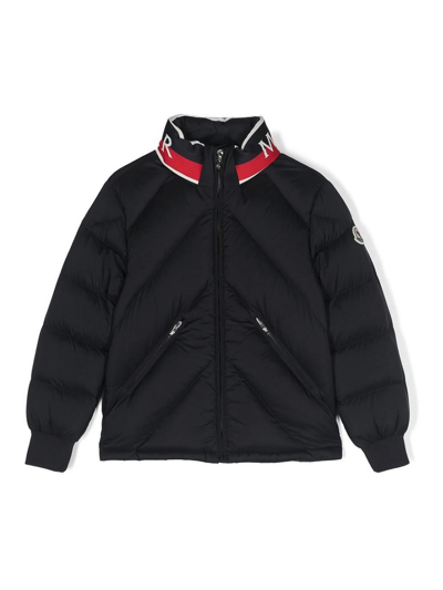 Shop Moncler Victor Bomber In Blue