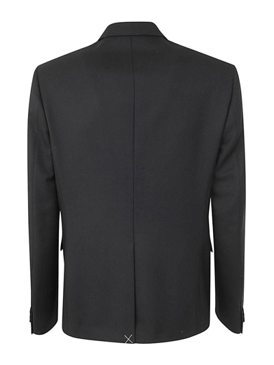 Shop Versace Formal Jacket Wool Fabric In Black