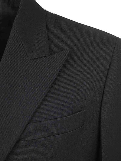 Shop Versace Formal Jacket Wool Fabric In Black