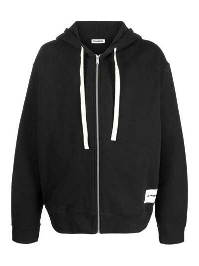 Shop Jil Sander Hoodie Sweatshirt In Black