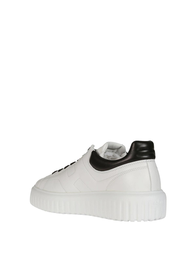 Shop Hogan H-stripes Sneakers In White