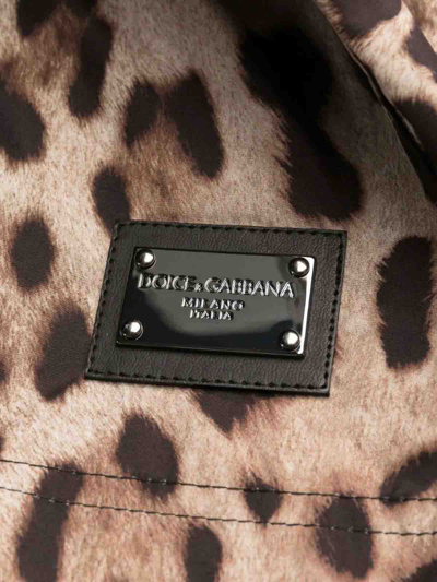 Shop Dolce & Gabbana Swimming Trunks In Brown